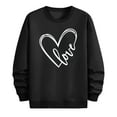 thumbnail image 6 of Sweatshirts for Men Hearted-Printed Graphic Crew Neck Long Sleeve Pullover Fall Tops Black L, 6 of 6