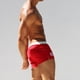 thumbnail image 3 of Bañador de ángulo plano para hombre, moderno, ajustado, con bolsillo horizontal frontal, de nailon de secado rápido, para aguas termales (rojo), 3 of 6