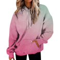 thumbnail image 2 of Kagetolytai Chandails pour Femmes Mode pour Femmes Quotidien Polyvalent Décontracté Chandails à Col Rond Manches Longues Haut Imprimé Chandails Chandails à Capuchon pour Femmes Rose m, 2 of 6
