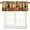 Coffee-4, variant on Wine Valance Curtain, Vintage Barrel Red Wine on Table Glasses Wine Grapes Windows Curtain Valance for Kitchen Dining Room Canteens Home Decor, One Panel 54x18in