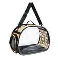 thumbnail image 3 of Bolsa de burbujas para mascotas, bolsa de transporte portátil para gatos, caseta de transporte transparente para gatos, para caminar, cachorros, perro , Oro L, 3 of 8