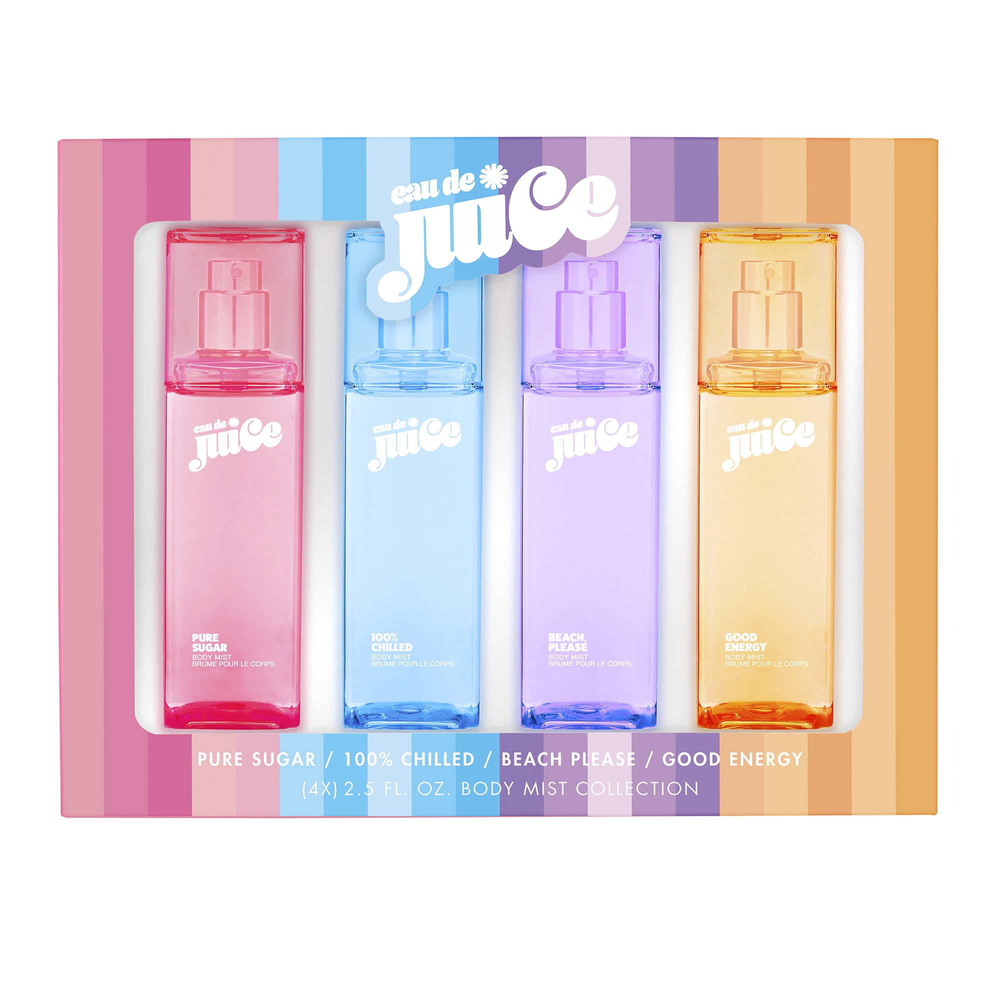Eau De Juice Body Spray for Women, 2.5 fl oz, 4 Pack