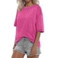 thumbnail image 2 of Sundazz Oversized T Shirts for Women Cotton Vintage Acid Wash Tees Baggy Shirts Trendy Casual Tops, 2 of 9