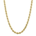 thumbnail image 1 of 14K Yellow Gold 7mm Diamond Cut Rope Chain 24 IN, 1 of 5