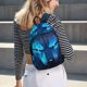thumbnail image 5 of Balery Futuristic Blue Light Wolf Mochila Clásica Impresa Básica para Viaje, Mochila Escolar Resistente al Agua, Mochila de Lona con Correas Ajustables-Medium, 5 of 5