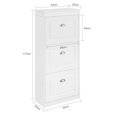 thumbnail image 4 of SoBuy FSR94-W, 3 Drawers Shoe Cabinet Shoe Rack Shoe Storage Cupboard Organizer Unit, 4 of 6