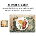 thumbnail image 6 of Wobogo Lynx and Dragon Painting Placemats Coasters Set of 4 Heat-resistant Non-slip Easy to Clean Square Dinner Plate Mat, 6 of 8