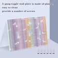 3-Hole Switch Plate Cover Faceplates Covers Smooth Rounded Corners ...