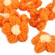 thumbnail image 3 of 40 Uds. Flores artificiales de lana tejidas, alta simulación, reutilizables, linda flor de naranja Artificial para decoración de boda, graduación en casa, 3 of 8