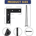 40" Hairpin Desk Legs, Set of 4 Durable Metal Furniture Legs with