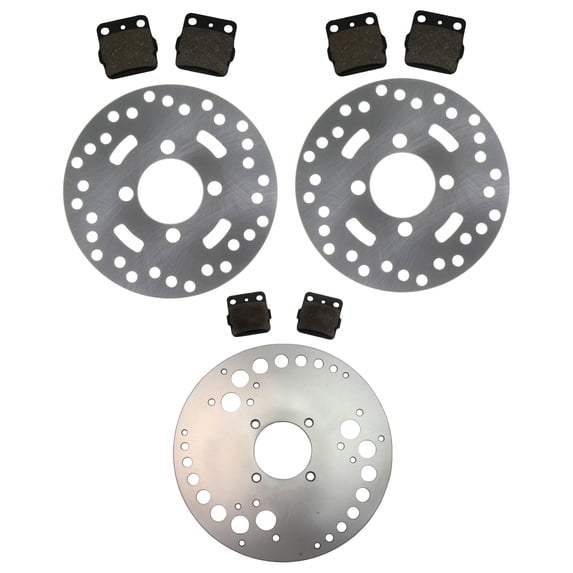 Factory Spec, KIT-20134092021, Front & Rear Brake Rotors & Brake Pads for Yamaha 2001-2005 Raptor 660 YFM660R