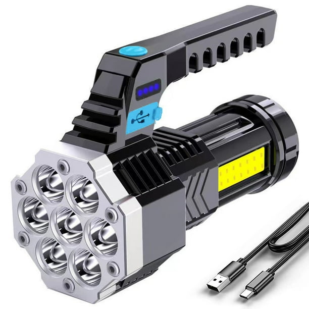 Carga USB IPX 4 LED Camping Impermeable Linterna Búsqueda 4 Modos