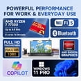 thumbnail image 3 of Dell 15 Touchscreen Business Laptop, 15.6" FHD Anti-Glare Display, AMD Ryzen 7 7730U, 32GB RAM, 1TB SSD, AMD Radeon Graphics, Windows 11 Pro, 3 of 8