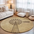 thumbnail image 2 of Round Rugs 4Ft, Country Windmill Round Area Rug Washable Indoor Throw Carpet, Farmhouse Vintage Rustic Farm Barn Soft Non Slip Circle Rug for Kitchen Nursery Room Home Decor Aesthetic, 2 of 8