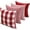 Burgundy, variant on Buffalo Check Pillow Covers Buffalo Plaid Throw Pillow Cover 18x18 for Red and White Decorations, Set of 4