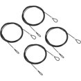 thumbnail image 1 of fuzhong-6.5Ft Safety Cable Lock, 4 Pack Stainless Steel 2mm Dia Security Wire Rope with Double Loop for Stage Lighting Luggage Lock Black, 1 of 4