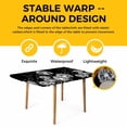 thumbnail image 4 of White Dandelion Table Cloths for 3 Foot Rectangle Tables, Spring Flowers Botanical Vintage Black Patio Waterproof Elastic Fitted Tablecloths, Washable Rectangular Table Cover for Camping, 4 of 8