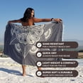 thumbnail image 2 of FESHKA Sand Free Turkish Beach Towel (37 x 67) Quick Dry Bath Towel, Oversized Beach Blanket, Lightweight for Travel - Made with 100% Organic Turkish Cotton - Frozen (Navy), 2 of 5