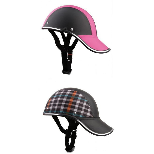 Rosa Negro Hombres Y Mujeres Moto Scooter Cascos De Ciclomotor Media Cara Abierta kusrkot Casco abierto de motocicleta Walmart en linea