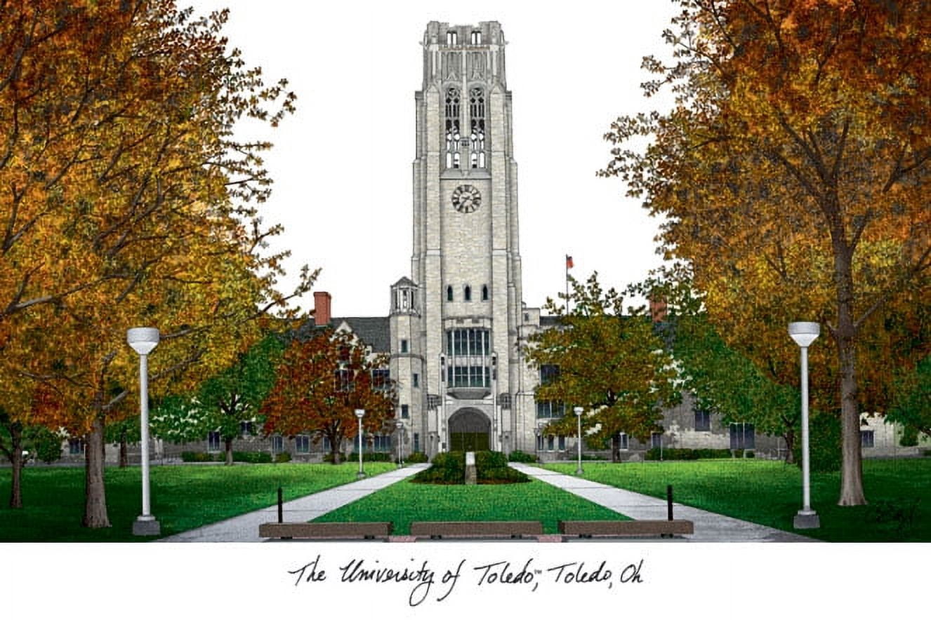 University of Toledo 14w x 11h Spirit Diploma Manhattan Black Frame with Bonus Campus Images Lithograph (value savings $59)