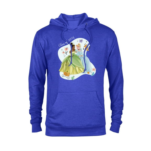 Disney Princess Tiana & Cinderella Graduation Class of 2024 - Pullover Hoodie for Adults - Customized-Royal