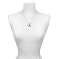 thumbnail image 3 of Delight Jewelry Silvertone Small Teal Paw Live Ring Charm Necklace, 18", 3 of 4