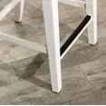 thumbnail image 6 of CoSoTower 24" Counter Stool, Antique White Finish, Gray Leather Seat, 6 of 7