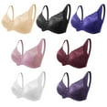 thumbnail image 2 of Women Bra Unlined Underwire Full Figure Lace Bra Plus Size Full Coverage Unpadded Bra Lace Bra, 2 of 6