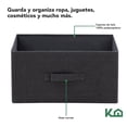 thumbnail image 3 of Comoda Cajonera de 4 Cajones Mueble Organizador Tela Madera gris M, 3 of 5