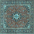 thumbnail image 1 of Ahgly Company Indoor Square Oriental Light Blue Traditional Area Rugs, 3' Square, 1 of 4