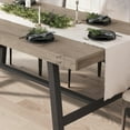thumbnail image 3 of Towallmark 63 Inch Dining Table for 4-6 People, Rectangular Wood Tabletop with Heavy-Duty Metal Legs, Industrial Rustic Kitchen Dining Room Table, Easy to Assemble (Grey), 3 of 9