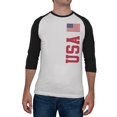 thumbnail image 1 of World Cup USA Mens Long Sleeve Raglan T Shirt White-Black 2XL, 1 of 1