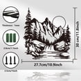 thumbnail image 3 of Decoración de pared de metal con lagos y montañas negras, escultura de silueta de pared de paisaje natural de hierro, decoración de pared de metal con bosques y montañas para sala de estar, jardín,, 3 of 8