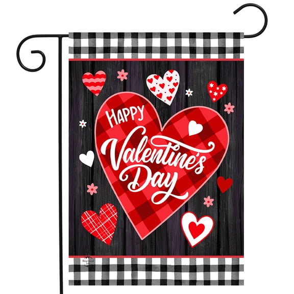 Briarwood Lane Valentine's Garden Flag 12x18 For Outdoor Scattered Hearts For Valentine's Garden Flag Flags For Outside