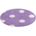 thumbnail image 5 of Light Purple And White Polka Dots Pattern Round Carpet Circle Rug Outdoor Patio Area Rug Washable Large Area Rugs Hallway Room Decor Fitness Mats, 5 of 8