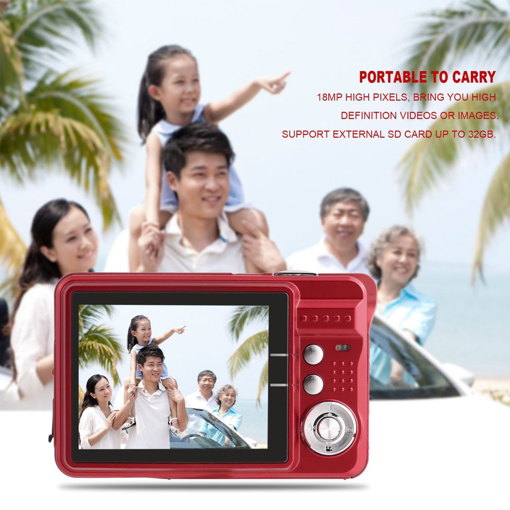 2.7 Pollici LCD HD 720P 18MP Fotocamera Digitale Videocamera Digitale 8x Rosso 