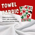 thumbnail image 4 of Christmas Kitchen Dish Towels Set of 2, Red Green Xmas Holiday Drying Hand Towels Baking Cooking Cloth, Winter Noel Stars Stripes Home Kitchen Decoration 18 x 26 Inch, 4 of 6