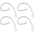 thumbnail image 1 of 4pcs Stainless Steel Toilet Flapper Lift Chain, 9.84in Toilet Chain Replacement Kit Universal Toilet Bowl Flush Chain Silver Toilet Handle Chain with Hooks and Triangle Rings for Most Toilet FlappersD, 1 of 6