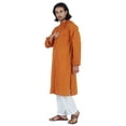 thumbnail image 3 of Atasi Designer Solid Kurta For Menâ€™s Mandarin Collar Cotton Ethnic Long Wear, 3 of 7