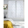 thumbnail image 2 of Blue Spring Floral Sheer Curtains 72 Inch Length 2 Panels Set, Elegant Watercolor Summer Botanical Voile Window Treatment Rod Pocket Curtains Sheers Drapes for Bedroom/Living Room/Kitchen 52"x72"x2, 2 of 7