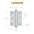 thumbnail image 2 of Deltana CH2520U26 2-1/2" x 2" Hinge; with Ball Tips; Bright Chrome Finish, 2 of 5