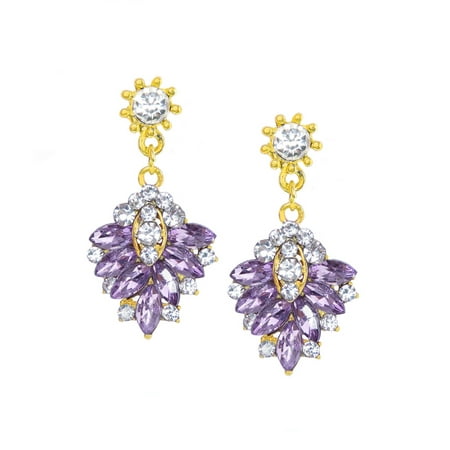 Purple Dangle Earrings For Women Gemstone Gold Ear Rings Las Fashion Jewelry Online Purple Dangle Earrings For Women Gemstone Gold Ear Rings Las Fashion Jewelry Online