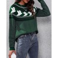 thumbnail image 4 of Sweaters for Women Halloween Day Cute Ghosts Print Ethnic Style Pullover Sweaters Warm Knitted Crewneck Sweaters Shermie, 4 of 6