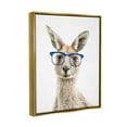 thumbnail image 3 of Stupell Industries Kangaroo Blue Hipster Glasses Animals & Insects Painting Gold Floater Framed Art Print Wall Art, 3 of 6
