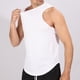 thumbnail image 3 of pstuiky Camiseta sin mangas para hombre, Blusa deportiva sin mangas con cuello redondo y estampado liso informal para hombre Camisas de hombre m, 3 of 5