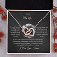 thumbnail image 6 of Interlocking Hearts Necklace - Romantic Gifts for Wife - Birthday Gift Ideas for Her - Soulmate Necklace from Husband - To My Wife Jewelry Gift, 6 of 8