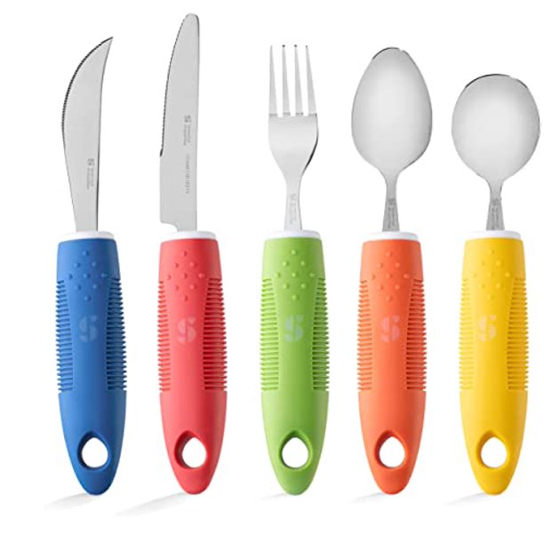 Special Supplies Adaptive Utensils(5-Piece Kitchen Set) Wide, Non ...