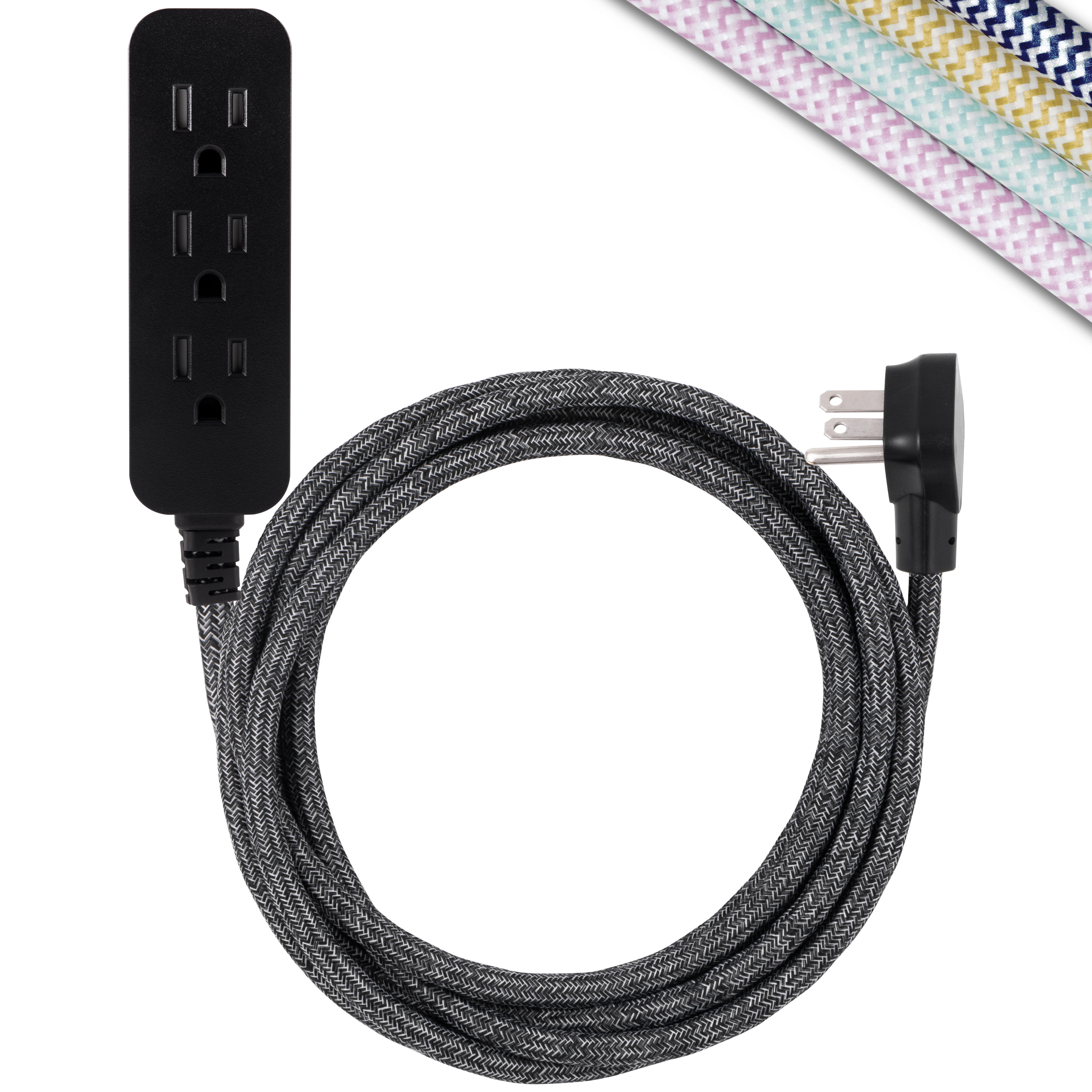 Cordinate Designer Extension Cord 3 Outlet 10 Foot Cord Black 42024 Walmart Com Walmart Com,Smart Design Pop Up Organizer