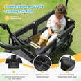 thumbnail image 3 of ELEMARA Stroller Wagon for 2 Kids, Foldable Wagon Stroller, Premium All Terrain Wagon for Kids, Kids Wagon Cart w/Removable Canopy, Adjustable Push/Pull Handle, Harnesses, Large Storage Bag, Black, 3 of 5