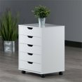 thumbnail image 2 of Scranton & Co 5-Drawer Modern Wood Mobile File Cabinet in White, 2 of 9